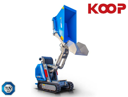 Diesel-Dumper, hydrostatisch, mit Lader und 800 kg Kipplast