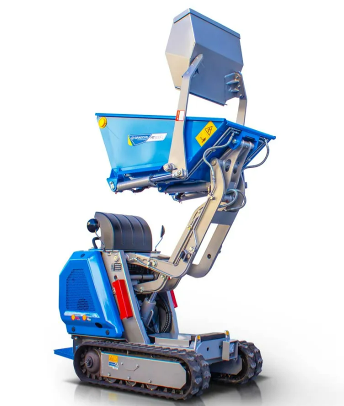 Diesel-Dumper, hydrostatisch, mit Lader und 800 kg Kipplast