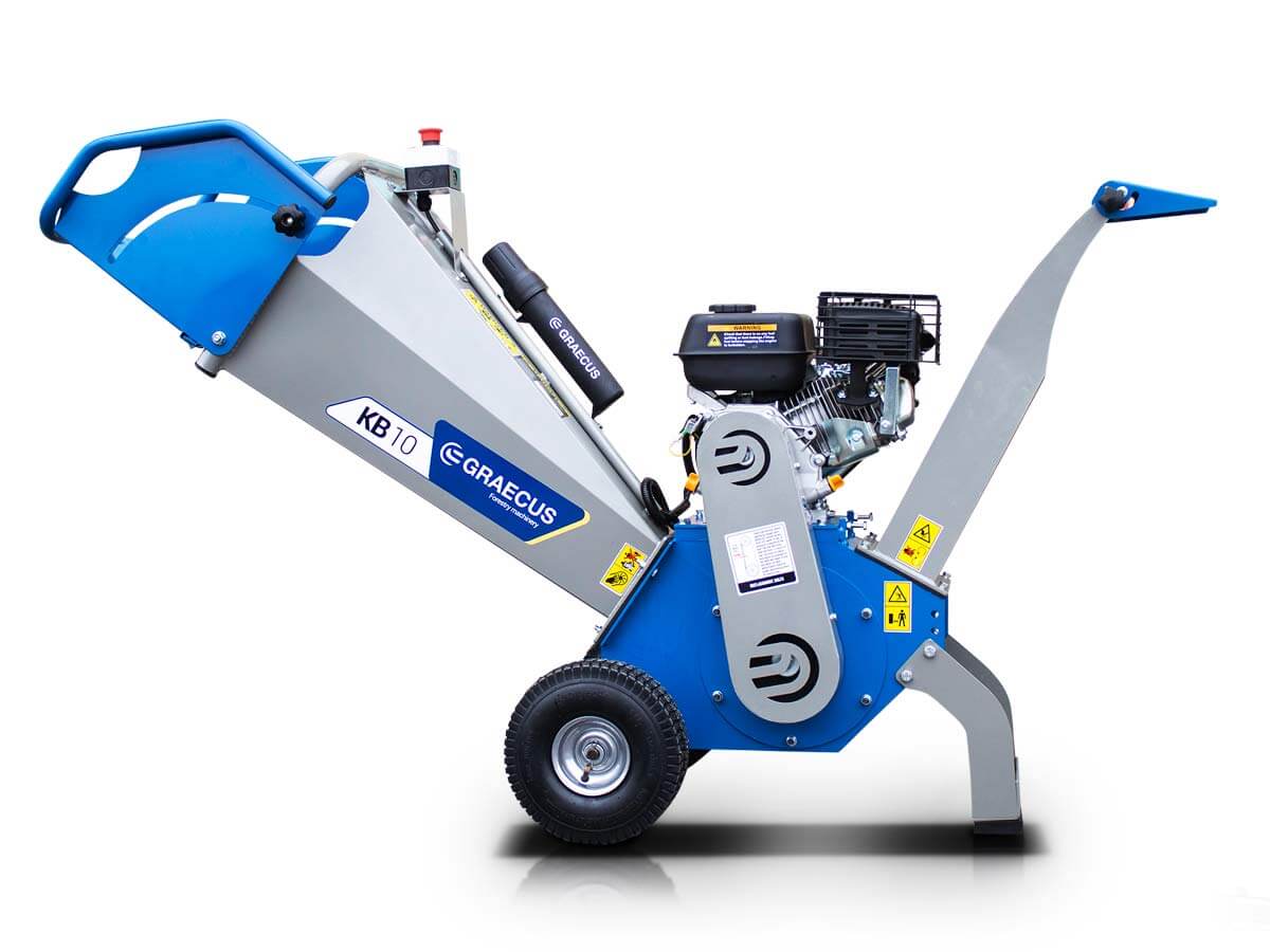 Holzhäcksler Schredder 10cm mit 6,5PS Loncin Benzinmotor