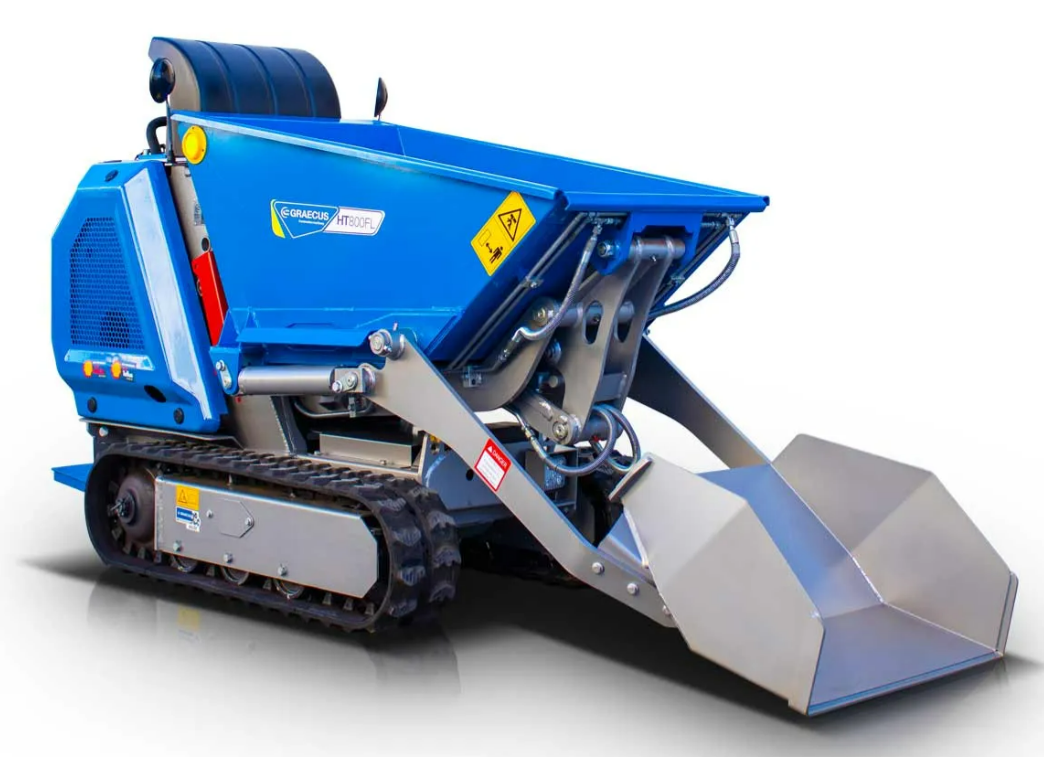 Diesel-Dumper, hydrostatisch, mit Lader und 800 kg Kipplast