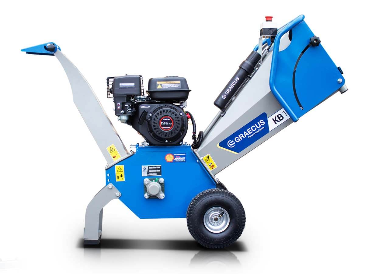 Holzhäcksler Schredder 10cm mit 6,5PS Loncin Benzinmotor