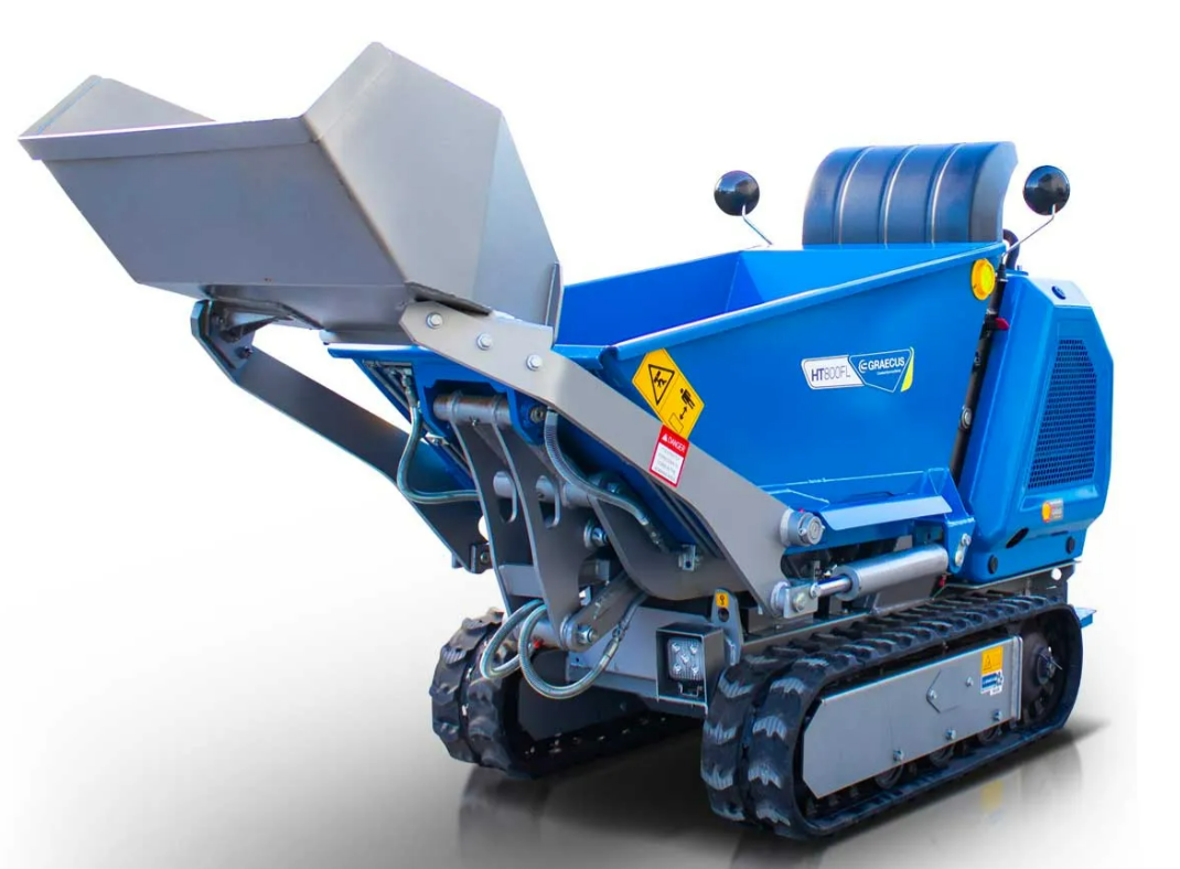Diesel-Dumper, hydrostatisch, mit Lader und 800 kg Kipplast