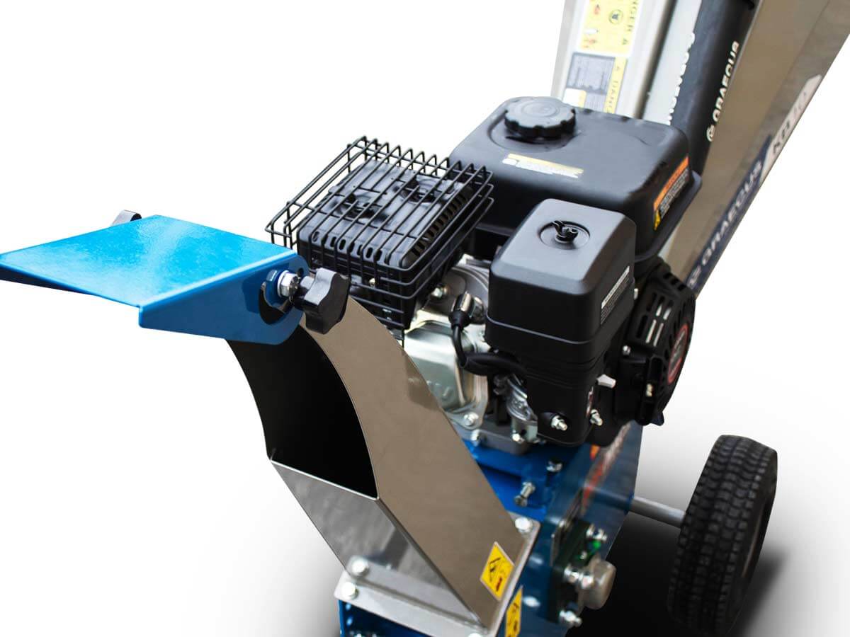 Holzhäcksler Schredder 10cm mit 6,5PS Loncin Benzinmotor